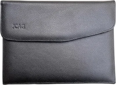 Carpeta PERRÉ con Argollas Tipo Sobre en Piel Genuina Personalizada, Negro