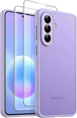 JETech 3 i 1 Matt Case med 2 Pack Temperat Glas Screen Protector för Samsung Galaxy A57 5G, Luminous Frosted Shockproof