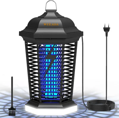 WUEAOA Elektrische Insektenvernichter mit LED-Beleuchtung 4000 V 18 W UV-Insektenlampe Fliegenfalle Elektrischer Moskitofänger für Innen und Außen, 51% Rabatt