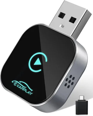 Adattatore Wireless CarPlay e Android Auto USB/Type-C per iOS10+ Android11+ | Design Compatto in Alluminio per Sicurezza