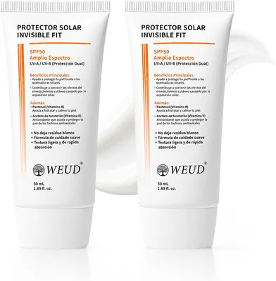 Protector Solar Coreano Invisible SPF 50+ UV-A y UV-B Doble Protección Textura Ligera Apto para Uso Diario para Todo Tipo de Piel