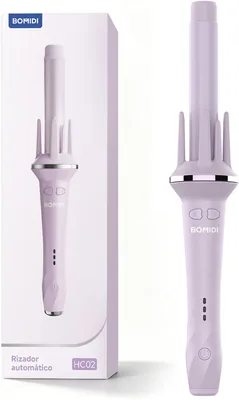 Rizador de Cabello Automático BOMIDI, Rizador Eléctrico de 32mm Morado | Peluquería Rápida