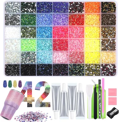 Liamostee Resin Jelly Rhinestones Kit - 42 Colours