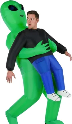 JSRHEEM Inflatable Alien Costume, Green, Quiet Fan, Pocket