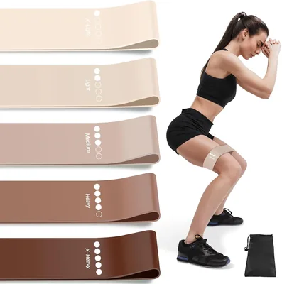 Resistance Bands Set, 5 Levels, Multi-Colored