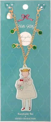 Gakken StaFul Kara Beauty x Sanrio Charms Acrylic Keychain - Hello Kitty Green