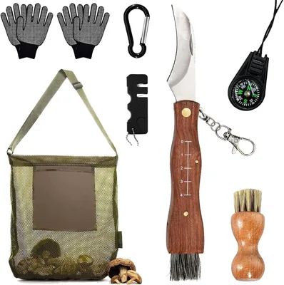Coltello per Funghi Chenbow con Spazzola e Borsa