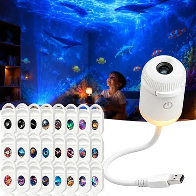 DZ'HUE Comauo Nachtlicht Projektion, Ozean & Galaxie Projektion, Plug & Play HD Sternenprojektor, USB-betrieben, Dimmbar - Best Deal