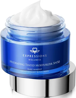 エクスプレッションズウェルネス 日焼け止め SPF50 PA++++ トーンアップクリーム 1.8oz ニアシンアミド ヒアルロン酸