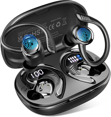 Ecouteurs Bluetooth Sport Sans Fil 2026, Équipés de Bluetooth 5.4, Stéréo HiFi 6D, 4 Micros ENC, 60+ Heures, IP7