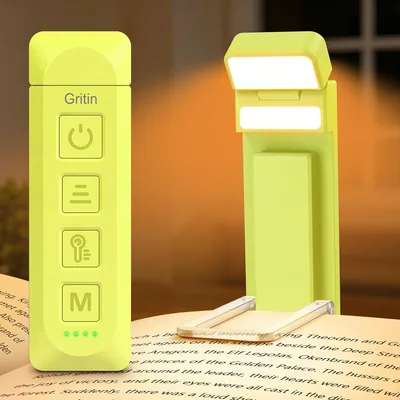 Luce per Lettura Gritin con 14 LED Spettro Completo - Protegge gli Occhi, Doppia Sorgente Luminosa