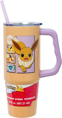 Silver Buffalo Pokemon Eevee Evolutions Grid Tumbler, 30oz