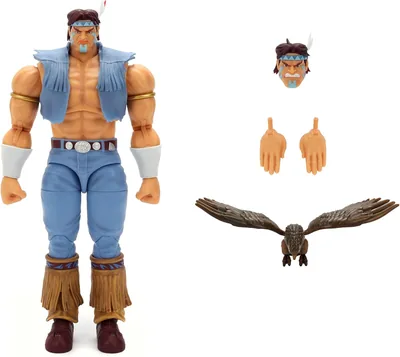 Boneco Jada Street Fighter II T. Hawk - Brinquedo em Escala Deluxe 1:12 - 15 cm de Altura, Totalmente Articulado, Embalagem