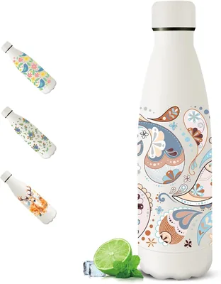 Bottiglia d'Acqua Isolata da 500 ml, Senza BPA, in Acciaio Inossidabile, Doppia Camera a Vuoto, Termica, Anti-Goccia, Adatta per