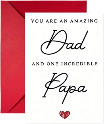 Suithink Amazing Dad & Incredible Papa Greeting Card Best Deal