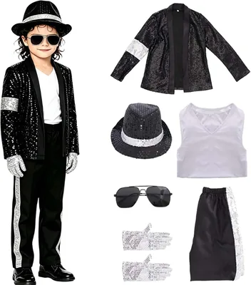 Kids Dance Star Costume Boys 80s 90s Pop Stage - Best Deal