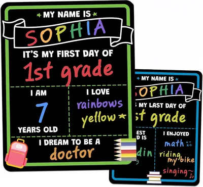 ARS Reusable Double-Sided First Day of School Chalkboard Sign Best Deal