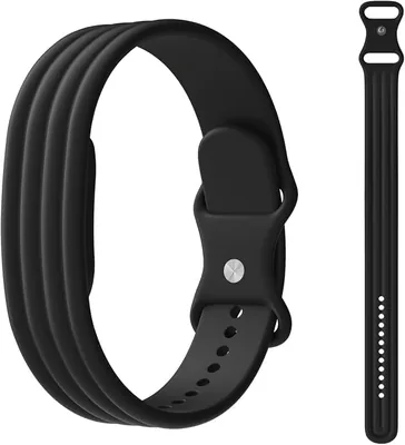 Fitbit Air Silicone Band - Replacement Sport Strap with Buckle, Waterproof & Sweat Resistant