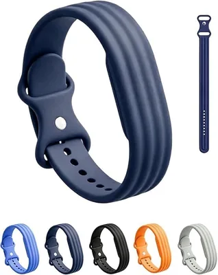 Fitbit Air Silicone Band - Replacement Strap with Buckle, Water & Sweat Resistant