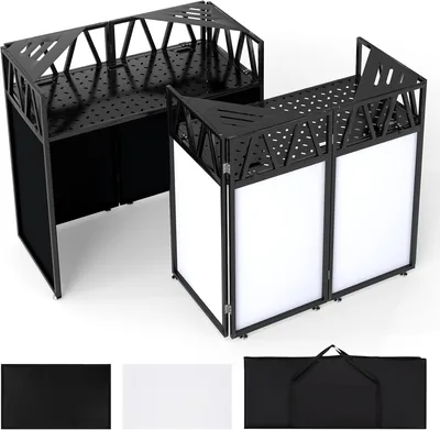 Goplus Portable DJ Booth with Scrims & Bag Best Deal