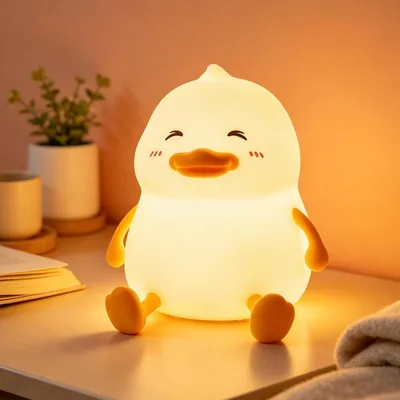 Lumière de nuit Silicone Enfants SerionR Canard, 1200 mAh | 3 Niveaux de Luminosité Ajustables, Fonction Dimmable par Toucher