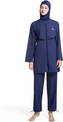 Sthxyfaith Muslim Swimwear Women's Full Coverage Arabic Costume Long Sleeve Pants with Hijab Sun Protection