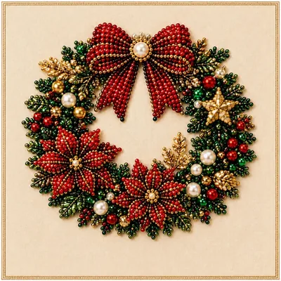 Kit de Pintura con Perlas y Diamantes para Navidad - Pearl Art Kit 3D
