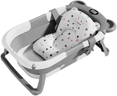 Foldable Baby Bath Tub with Cushion & Temp Display - Best Deal