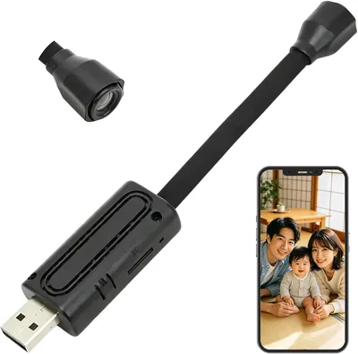 Sennova USB型 WiFi 隠しカメラ - 防犯監視カメラ - 見守りカメラ (24時間連続録画、遠隔リアルタイム視聴、iOS/Android対応) | 目立たない擬態設計で室内・玄関・オフィスに設置、自動上書き搭載。V720 アプリでリアルタイム映像確認