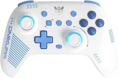 متحكم لعبة ONIKUMA C1 RGB لاسلكي للكمبيوتر والكونسول مع جيروسكوب 6 محاور، تربو، حركة واهتزاز