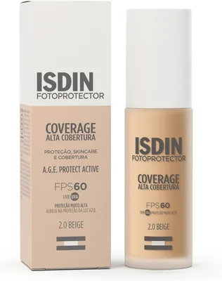 ISDIN COBERTURA Protetor Solar Facial de Alta Cobertura 2.0 BEIGE FPS 60 30g