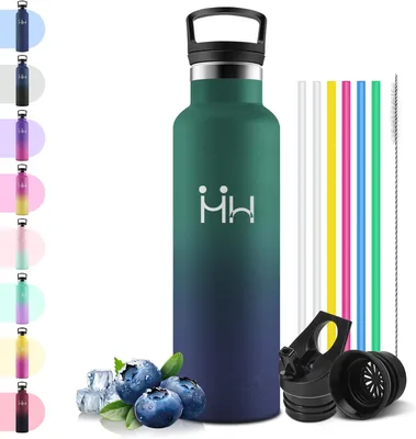 Botella de agua Motswedi de 500 ml con pajita, térmica, a prueba de fugas, termo para agua, para escuela, gimnasio