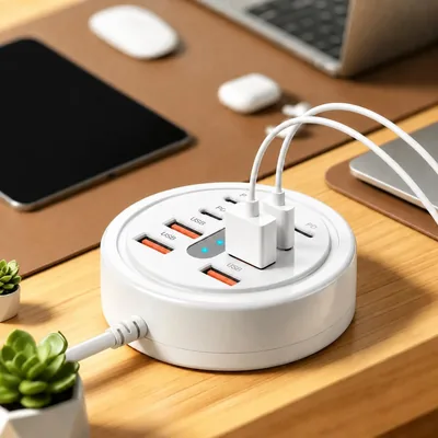 8-in-1 Power Strip with USB-C & USB-A Ports