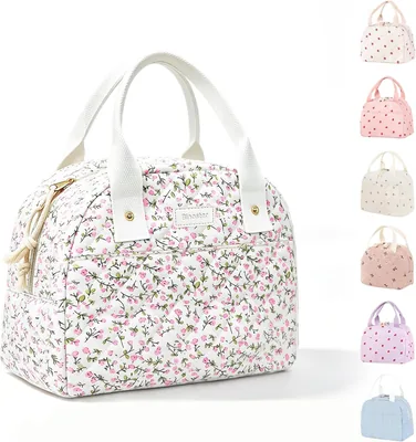 Insulated Lunch Bag - Quilted Cooler for Bento Lunches