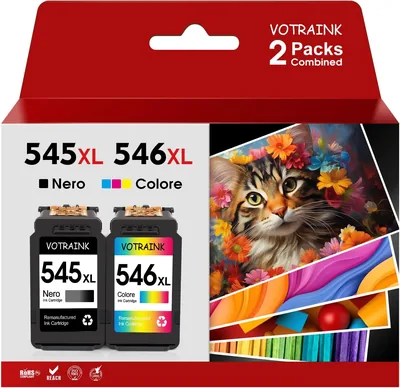 Cartucce di inchiostro VOTRAINK 545XL 546XL di ricambio per Canon 545 546 XL Multipack per MX490 MX495 MG2550s MG2550 TS3150 TS3151 T