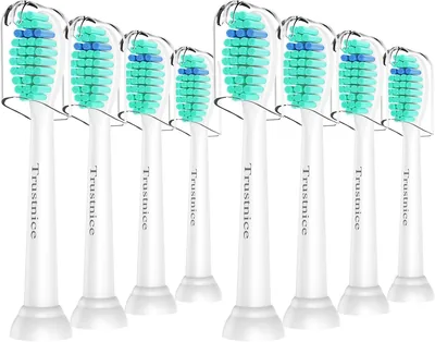 Trustnice Wymienne głowice szczoteczki do zębów, kompatybilne z Philips Sonicare Click-on Elektryczne uchwyty