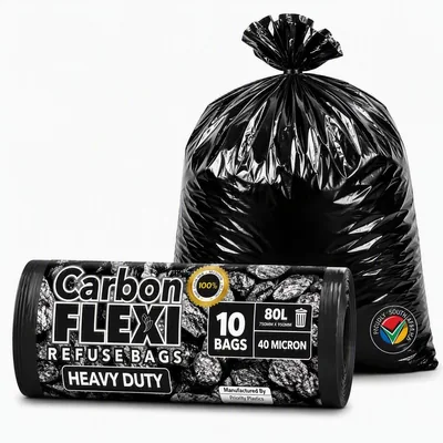 Flexi Carbon Refuse Bags Heavy Duty 10 Pack 750x950mm 40 Micron Best Deal