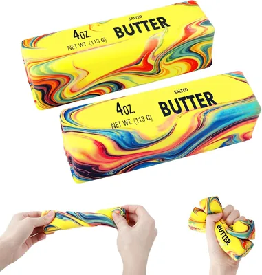 Rainbow Butter Squishy 2Pcs Slow Rising Squeeze Toy