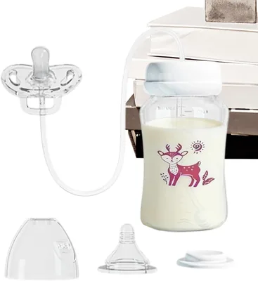 Hands Free Bottle with Straw and Brush, Portable Sippy Cup