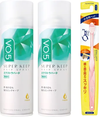 VO5 スーパーキープ ヘアスプレー エクストラハード 無香料 ホワイト 11.2oz (330g) × 2 本 + ボーナス付き
