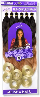 Meisha Hair French Curly Braid 28 Inch Synthetic Braiding Hair, #C15 | Crochet Compatible, Knotless 