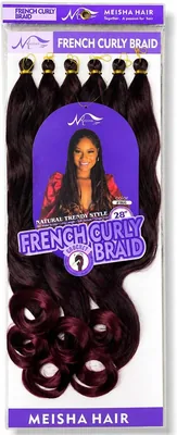 Meisha Hair French Curly Braid 28 Inch Synthetic Braiding Hair, #TBUG | Crochet Compatible, Knotless Box Braids
