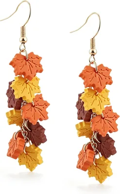 SmileBelle Fall Maple Leaf Earrings Dangle Autumn Jewelry