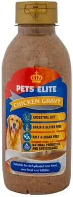 Pets Elite Chicken Gravy Meal Topper for Dogs - Natural Dog Food Boost
