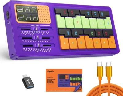 Synido Pocket Piano Teclado portátil Mini teclado de música con llave | Piano de teclado pequeño con