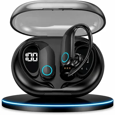 Fone de Ouvido Bluetooth Esportivo com LED e Gancho