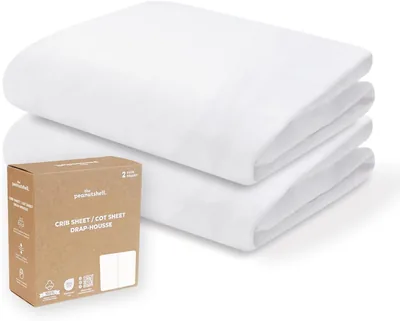 Organic Cotton Baby Crib Sheets 2pk White Best Deal