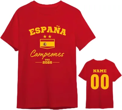 Camiseta Personalizada de la Selección Española 2026 - Camiseta del Equipo Nacional de Fútbol de España