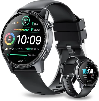 DaGPT Fitness Tracker - Heart Rate Sleep Step Monitor (Black)