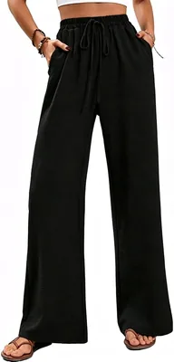 Taocld Flowy Palazzo Pants - Wide Leg